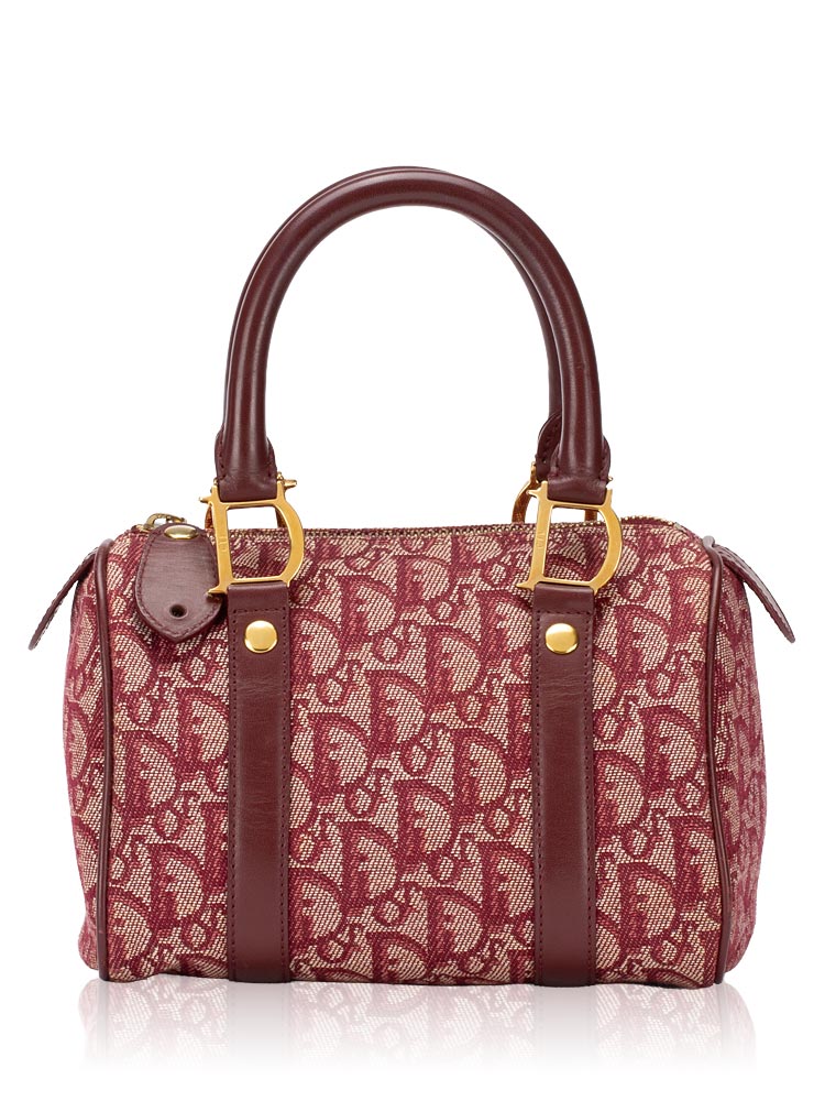 Trotter Diorissimo Mini Boston Bag Bordeaux