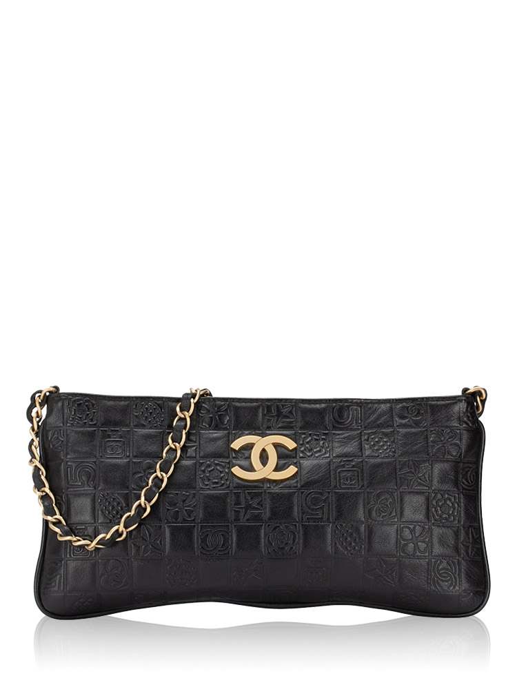 Lambskin Precious Symbols Pochette Black
