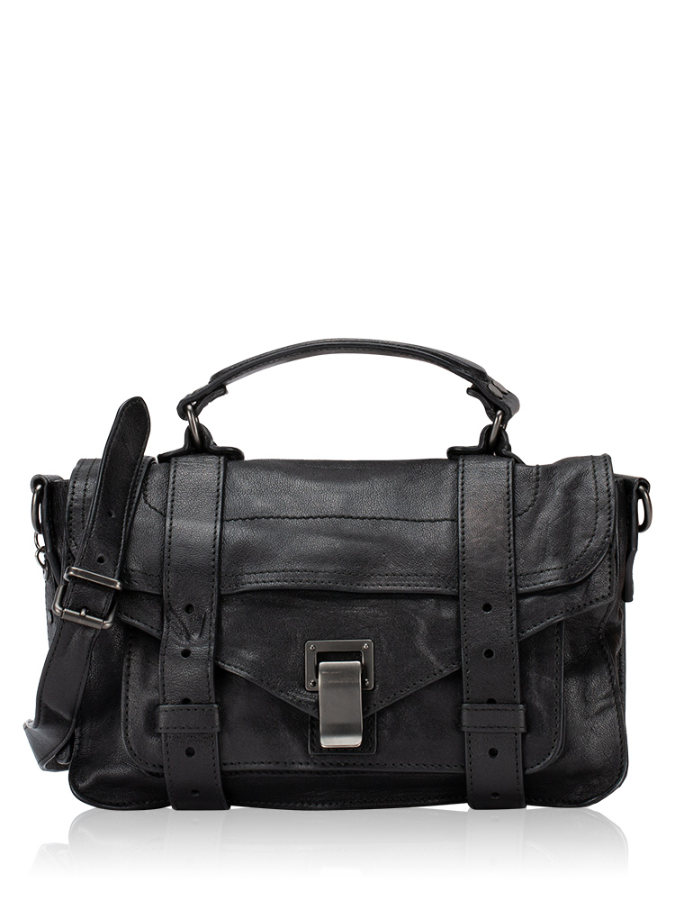 Lambskin PS1 Tiny Satchel Black