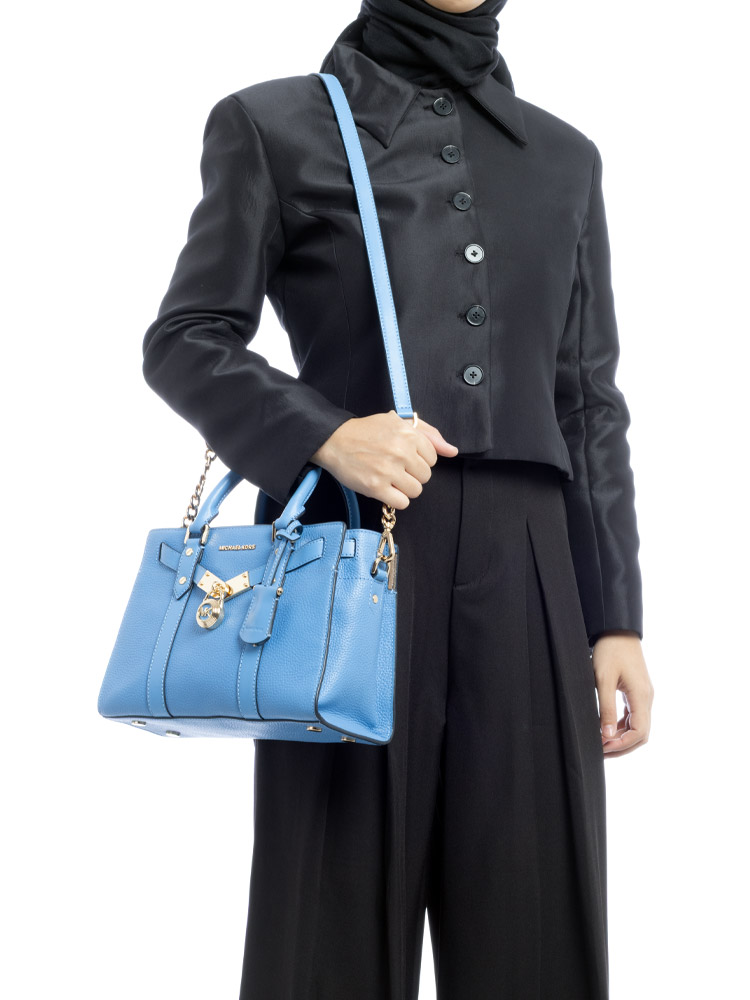 Leather Nouveau Hamilton Small Satchel South Pacific