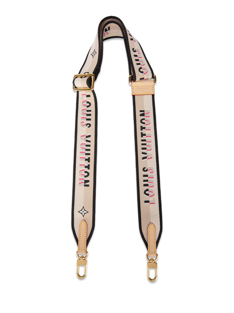 Jacquard Other Bandouliere Strap Noir Crème