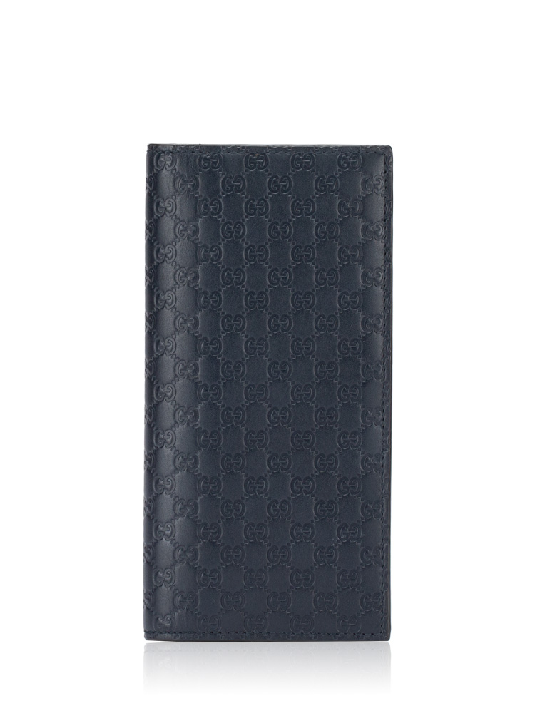 Microguccissima Bifold Long Wallet Dark Navy
