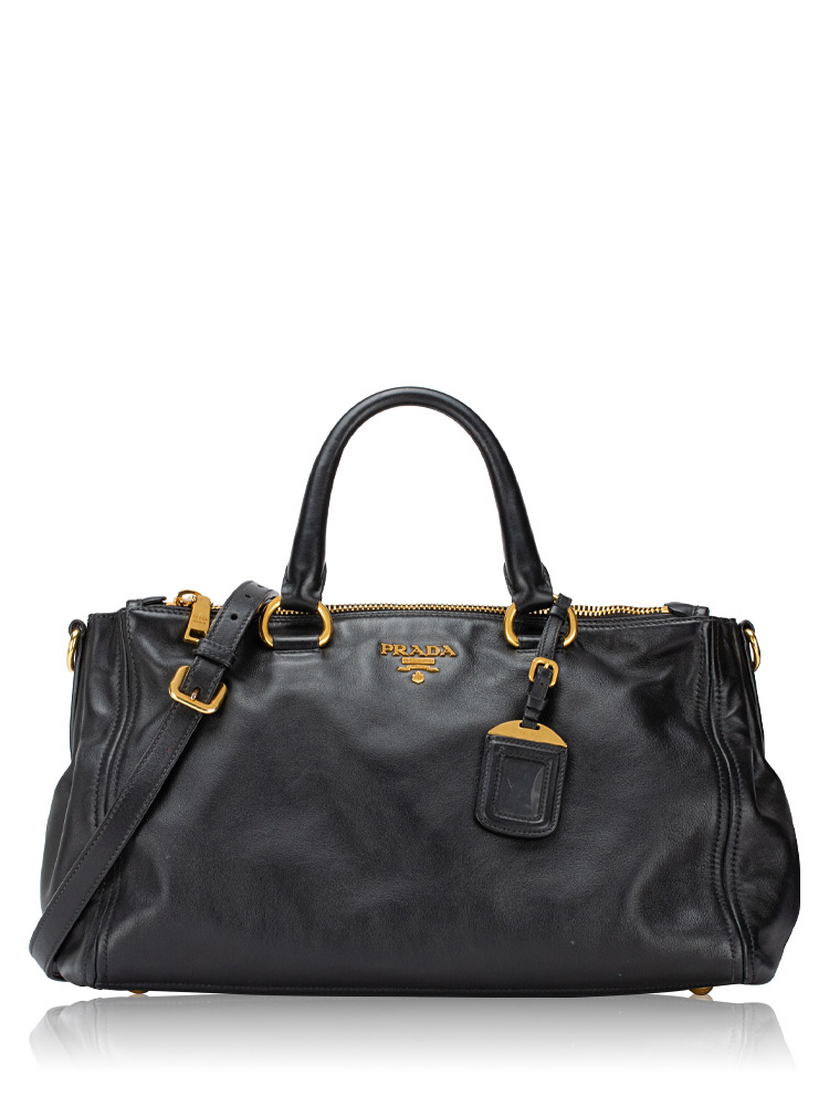 BN2324 Soft Calf Satchel Nero