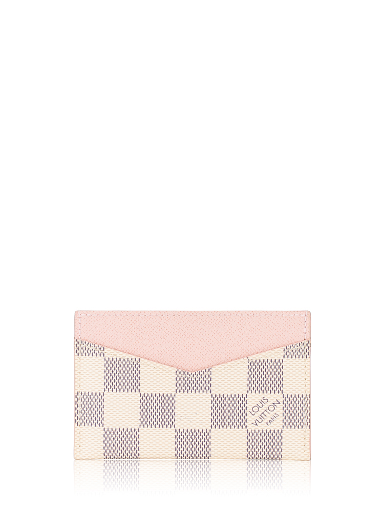 Damier Azur Daily Card Holder Rose Ballerine