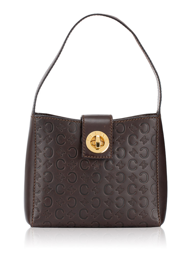 Vintage Calfskin Macadam Mini Shoulder Bag Brown