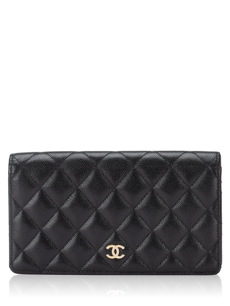 Caviar Yen Continental Wallet Black