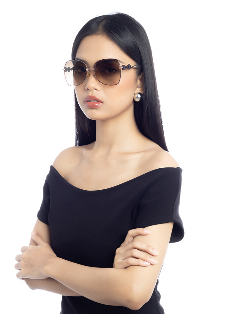 GG 4202/S Marina Chain Aviator Brown Gold