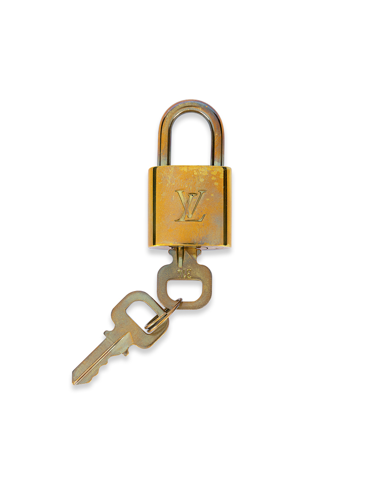 Brass Lock and Key Set Gold #314
