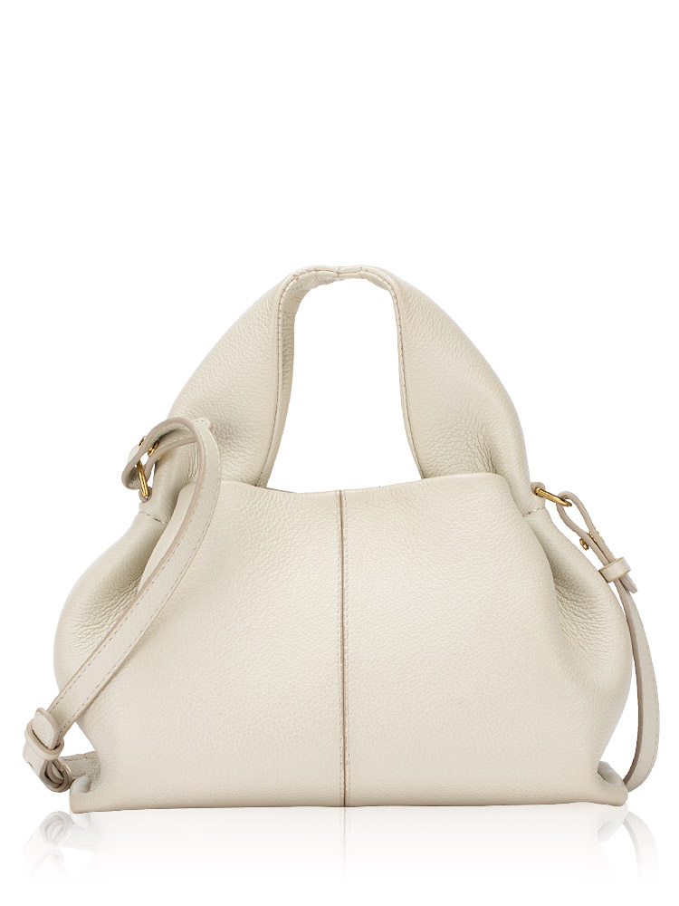 Textured Calfskin Numero Neuf Mini Chalk