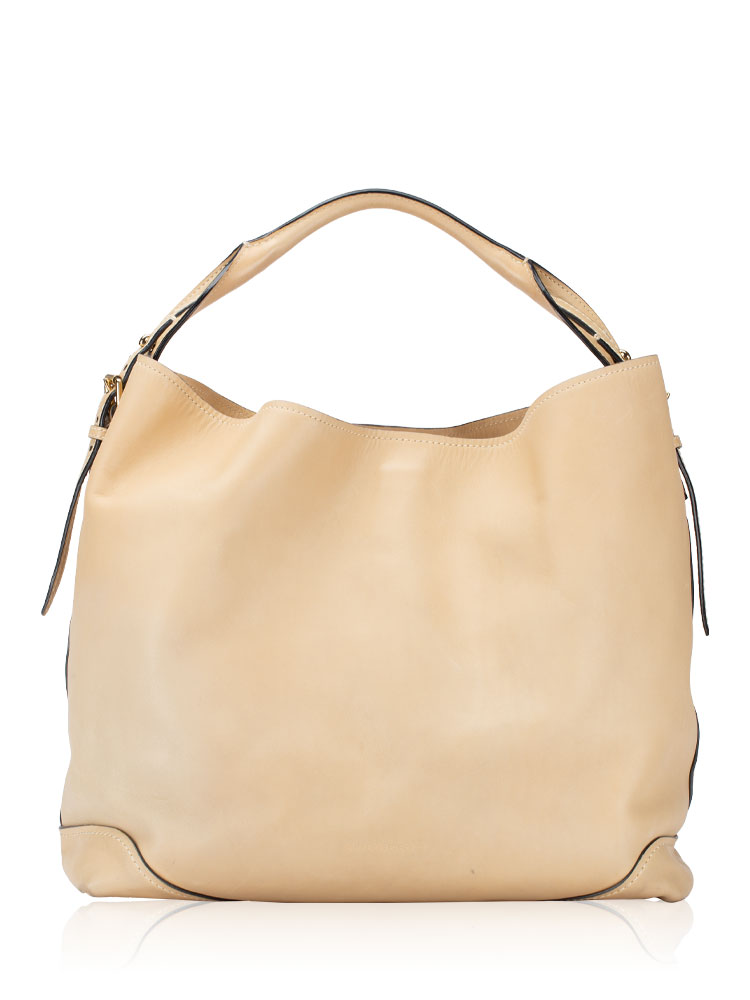 Calfskin Large Hobo Beige