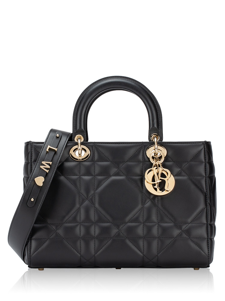 Maxi Cannage Calfskin Lady D-Sire MyABC Black
