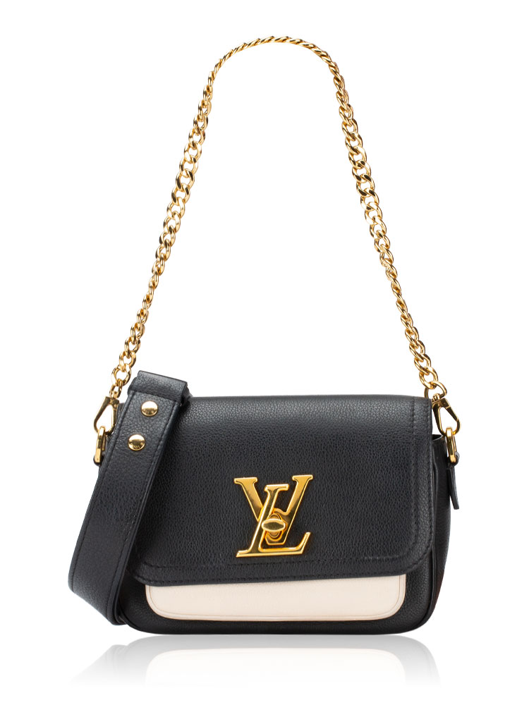 Grained Calfskin Lockme Tender Noir