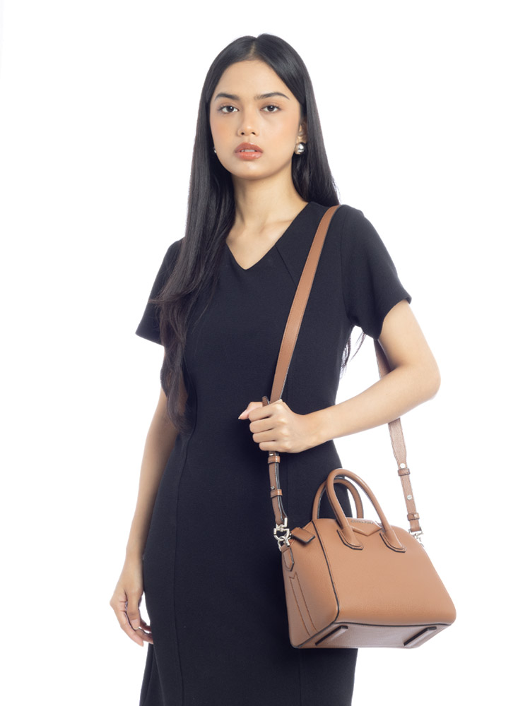 Sugar Goatskin Mini Antigona Caramel