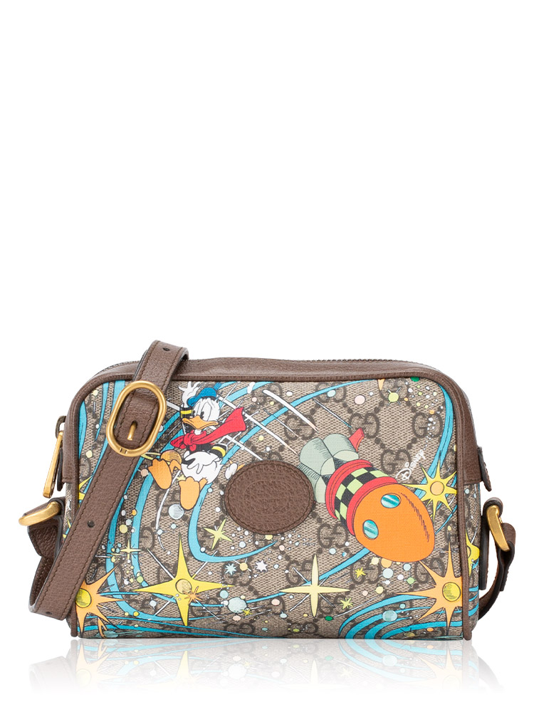 X Disney Donald Duck GG Supreme Mini Camera Bag Brown