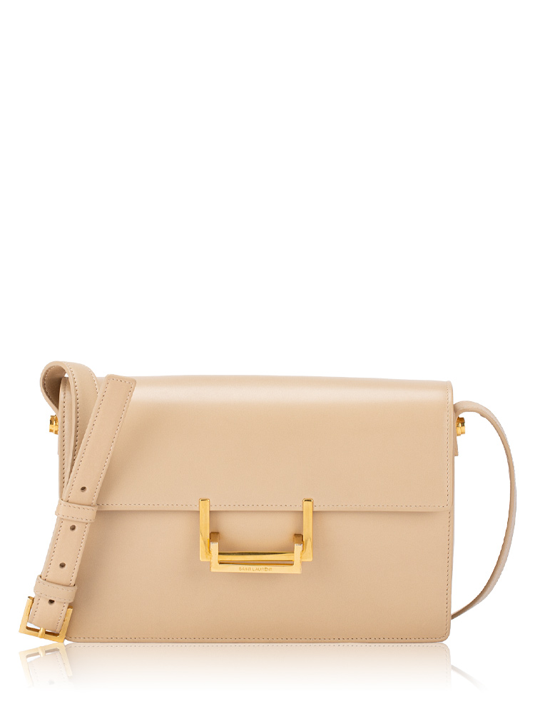 Calfskin Classic Lulu Medium Shoulder Bag Beige