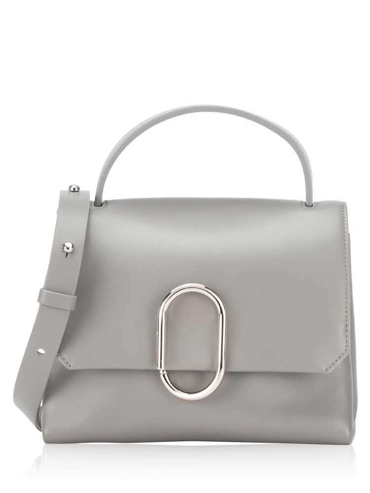 Calfskin Alix Mini Top Handle Bag Cement