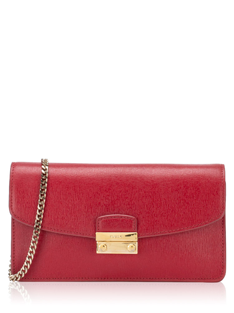 Leather Julia Small Crossbody Ruby