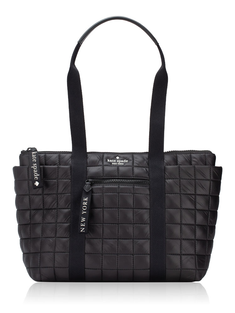 Camden Quilted Small Tote Black
