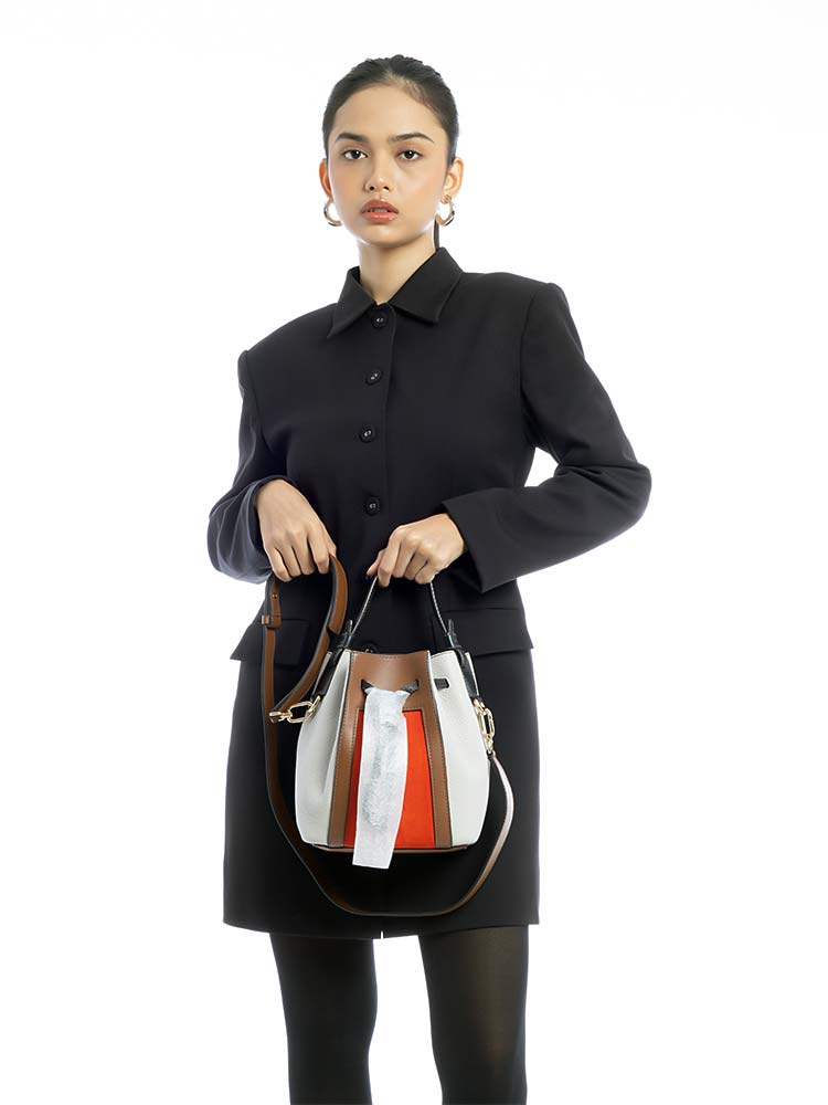 Miastella Bucket Bag Tangerine Perla Cognac