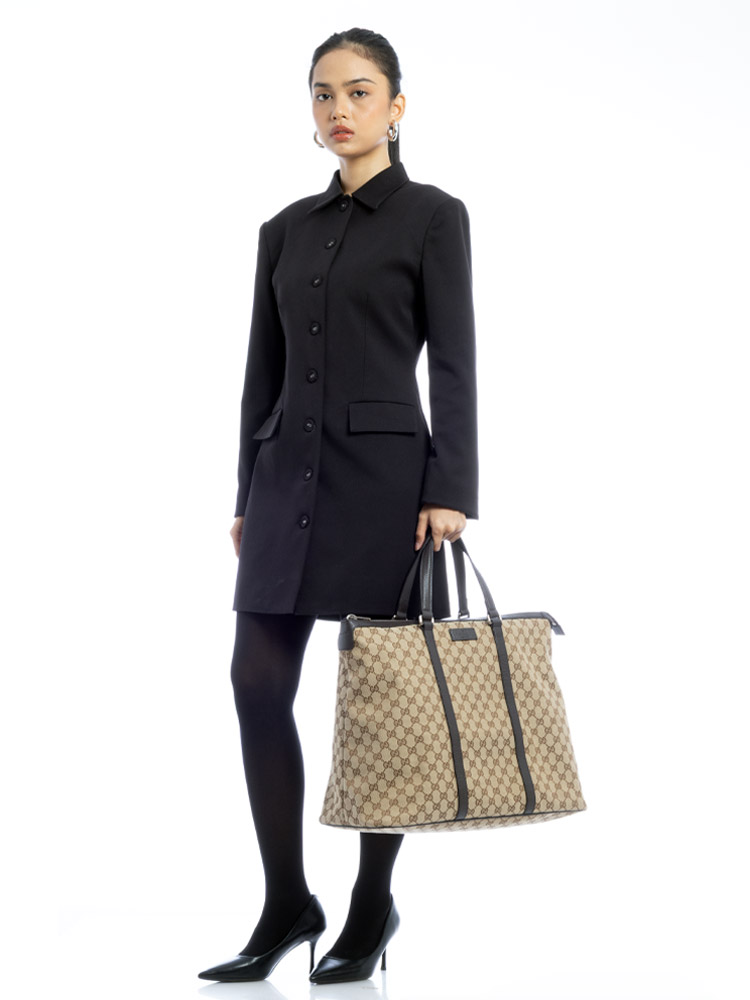 GG Supreme Joy Weekender Large Tote Beige Ebony