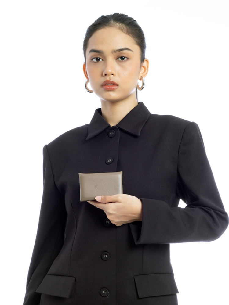 Epsom Calvi Card Case Etoupe