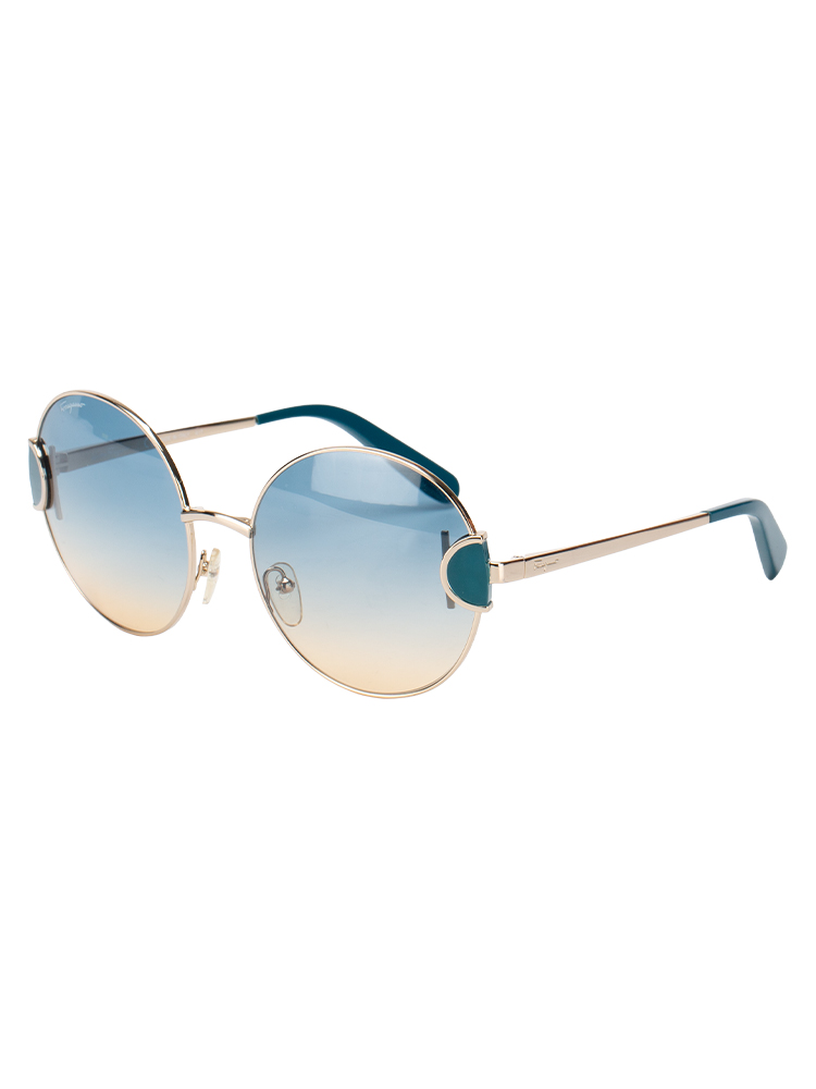 SF156S Gancini Round Sunglasses Turquoise
