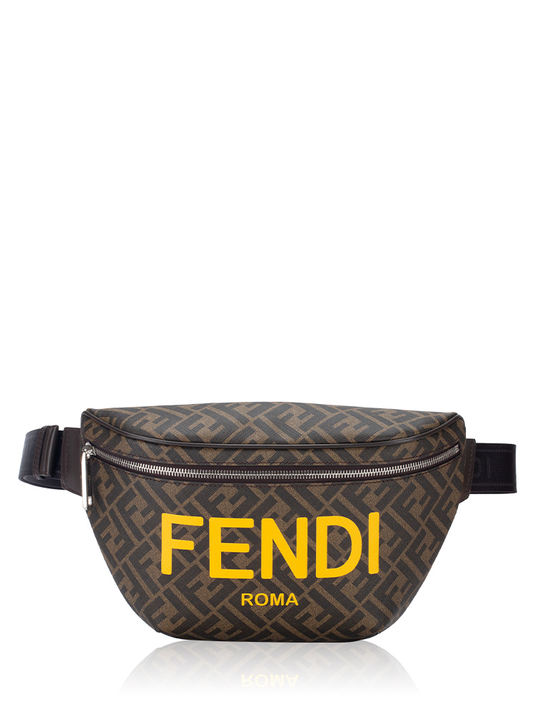 FF 1974 Logo Belt Bag Tobacco Moro Giallo Ebano