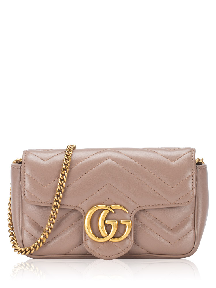 GG Marmont Matelasse Super Mini Shoulder Bag Porcelain Rose