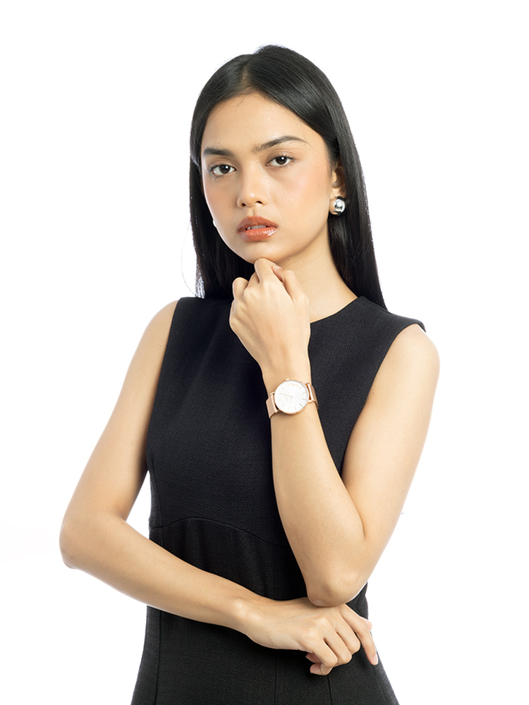 14503126 Perry Mesh Bracelet Watch Rose Gold