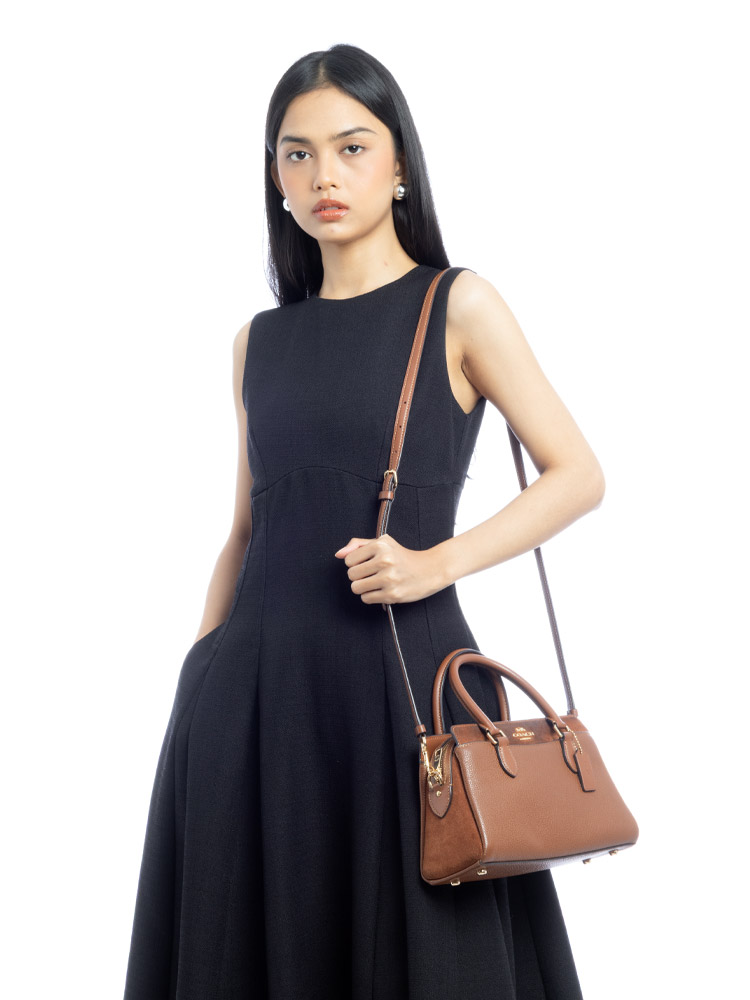 CM101 Darcie Mix Leather Carryall Redwood