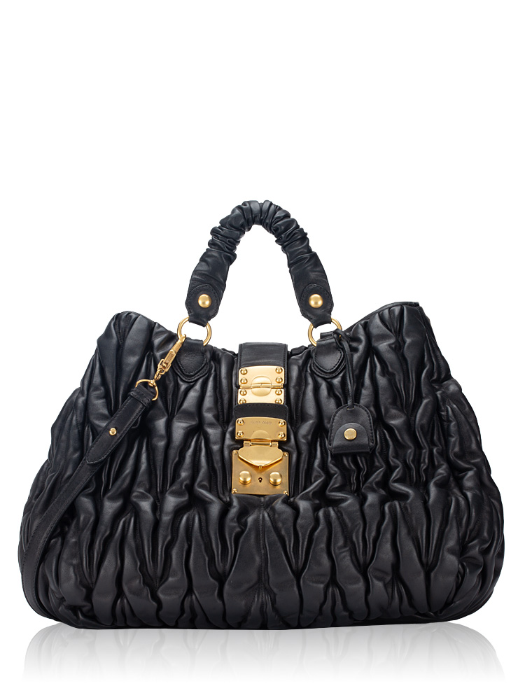 Nappa Matelasse Large Tote Black
