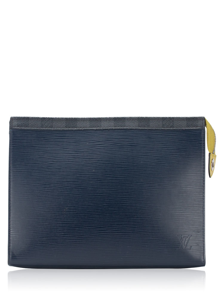Epi Damier Graphite Pochette Voyage MM Indigo