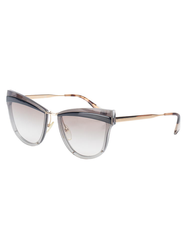 SPR12U Cat Eye Sunglasses Black Gold Grey
