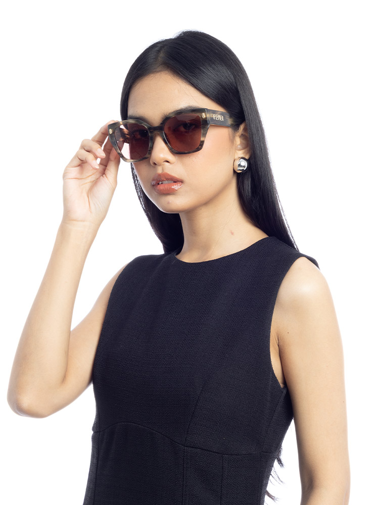 FE40070I Square Sunglasses Bordeaux Brown