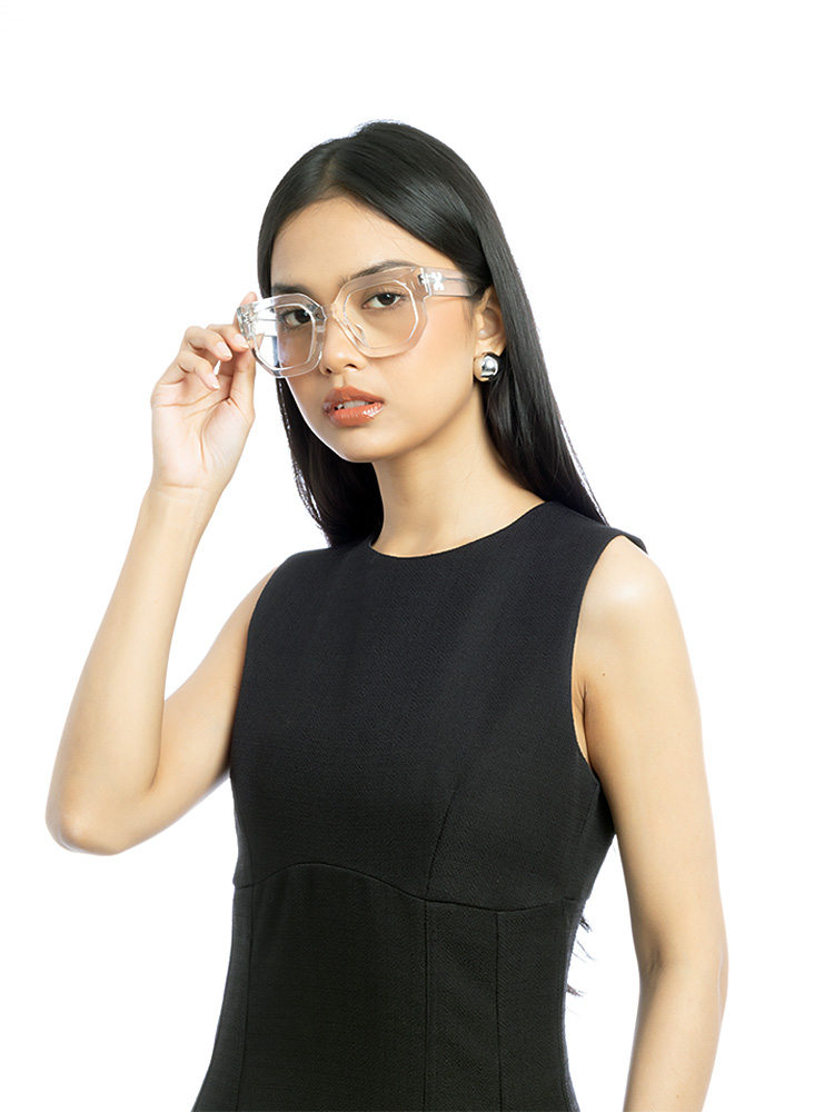 OERJ019 Square Glasses Clear