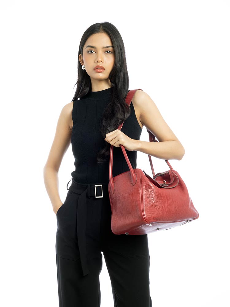 Taurillon Clemence Lindy 34 Rouge Garance