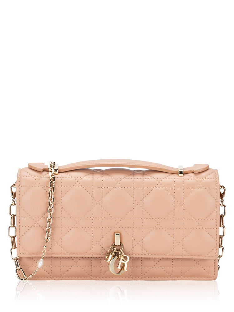 Lambskin Cannage My Dior Mini Shoulder Bag Rose des Vents