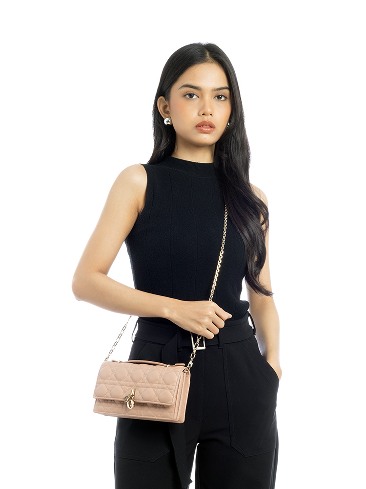 Lambskin Cannage My Dior Mini Shoulder Bag Rose des Vents