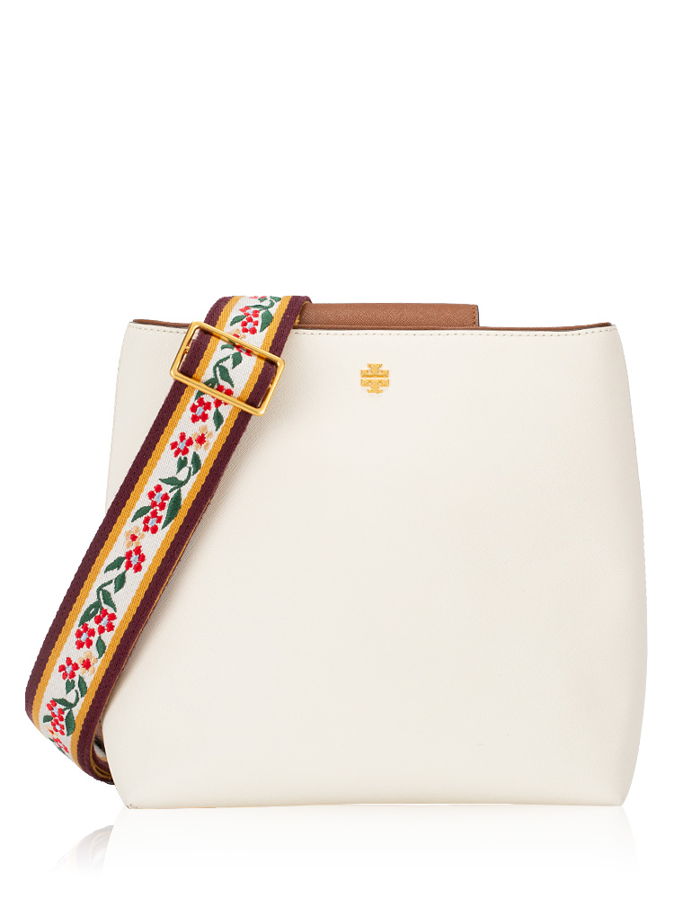 Emerson Color Block Medium Bucket Bag New Ivory Cream