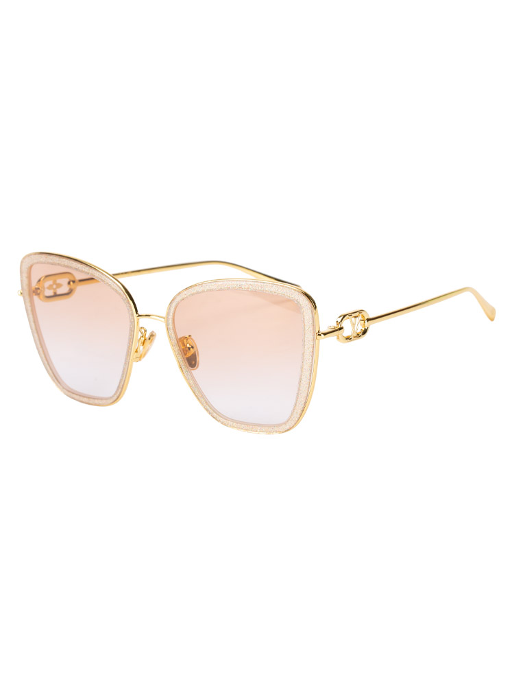 Z1771E LV Link Cat Eye Sunglasses Pink Glitter