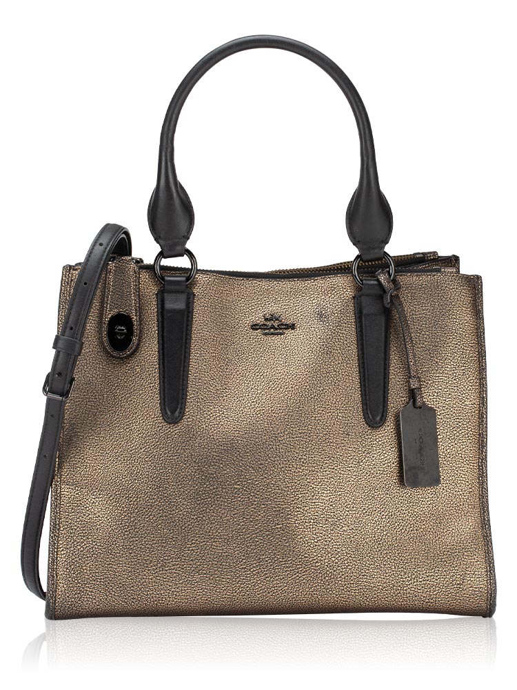 Crosby Triple Compartment Tote Gold Crackle