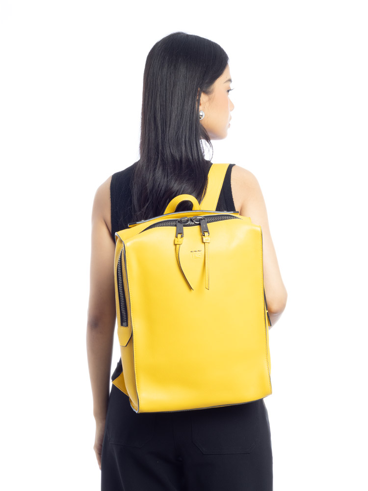 Vitello Square Backpack Yellow