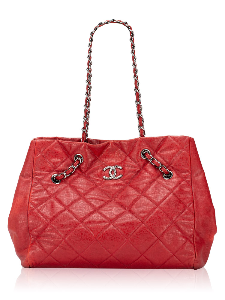Soft Caviar Cells Large Tote Red