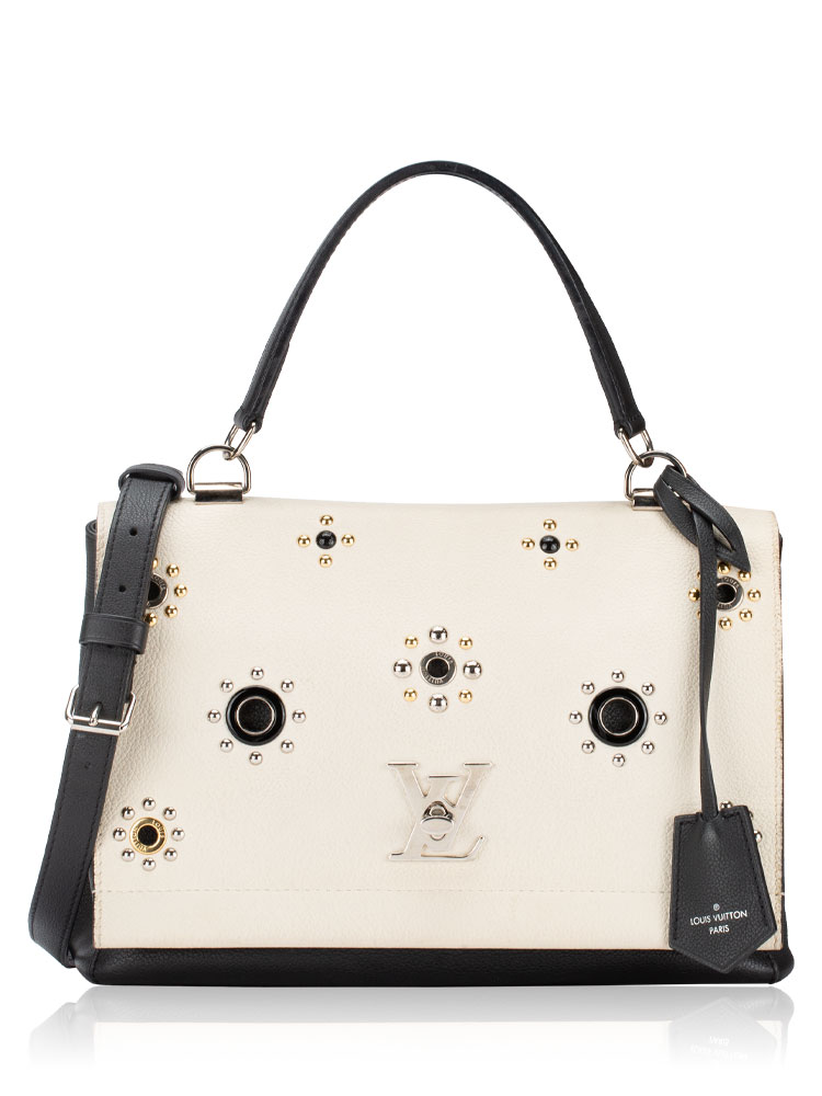Calfskin Mechanical Flowers Lockme II Black White