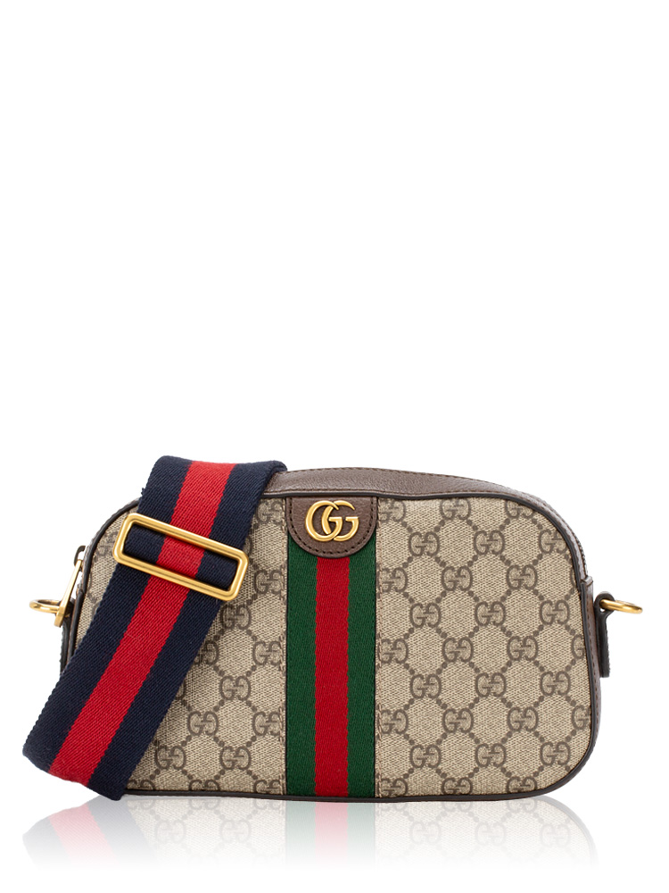 GG Supreme Web Ophidia Small Camera Bag Beige Ebony