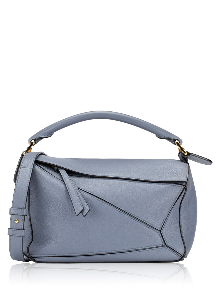 Calfskin Small Puzzle Bag Atlantic Blue