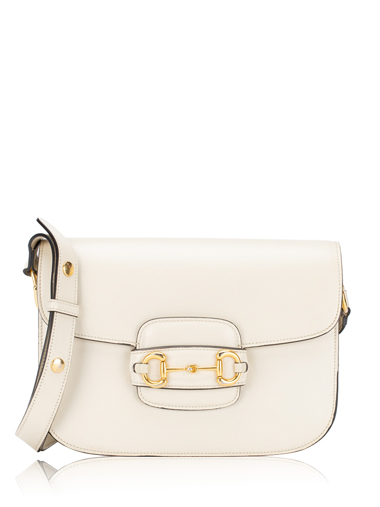 Azalea Calfskin Horsebit 1955 Shoulder Bag Mystic White