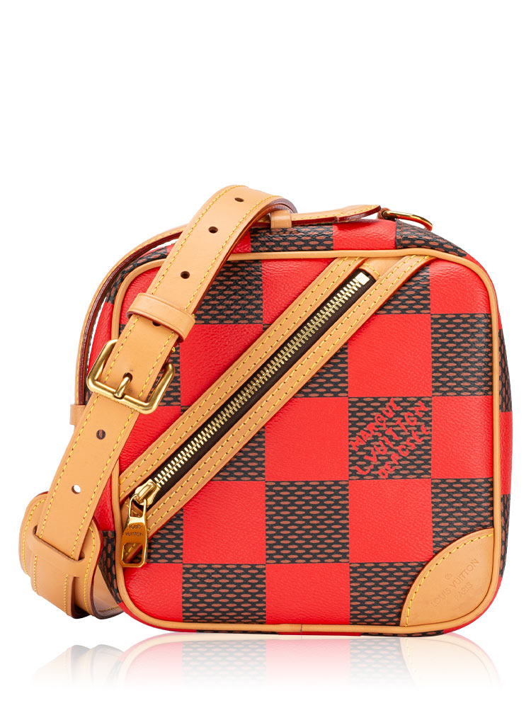 Damier Pop Chess Messenger Red
