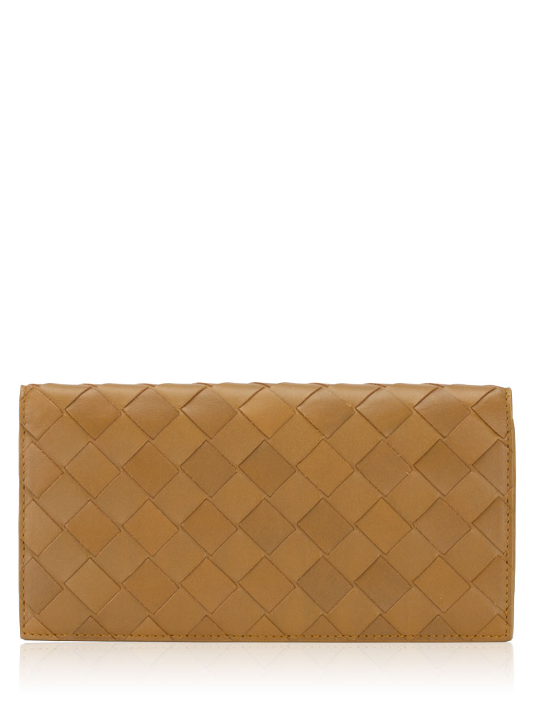 Nappa Maxi Intrecciato Continental Wallet Acorn