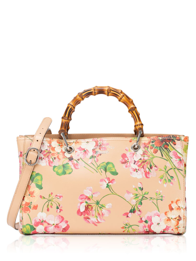 Blooms Bamboo Medium Shopper Pink Apricot